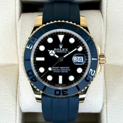 2024 Rolex Yacht-Master 42mm 226658 Gold Oysterflex Black Dial