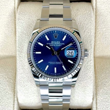 NEW 2024 Rolex Datejust 36mm 126234 Stainless Steel Oyster Blue Dial